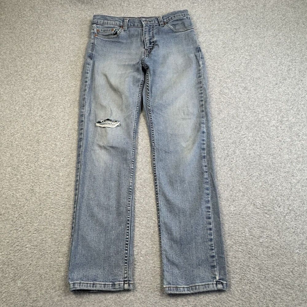 Levi's 511 Men's Slim Fit Stretch‎ Denim Pants Mens 30x30 Jeans Distressed Blue